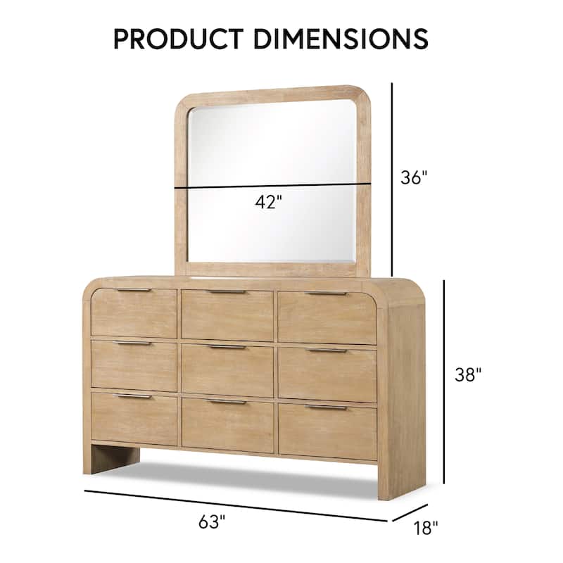 Furniture of America Elowyn 4-Piece Natural Solid Wood Panel Bedroom Set with Upholstered Headboard