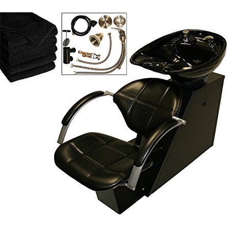 LCL Beauty Shampoo Backwash Station with Adjustable Ceramic Bowl and Triple-Certified Vacuum Breaker