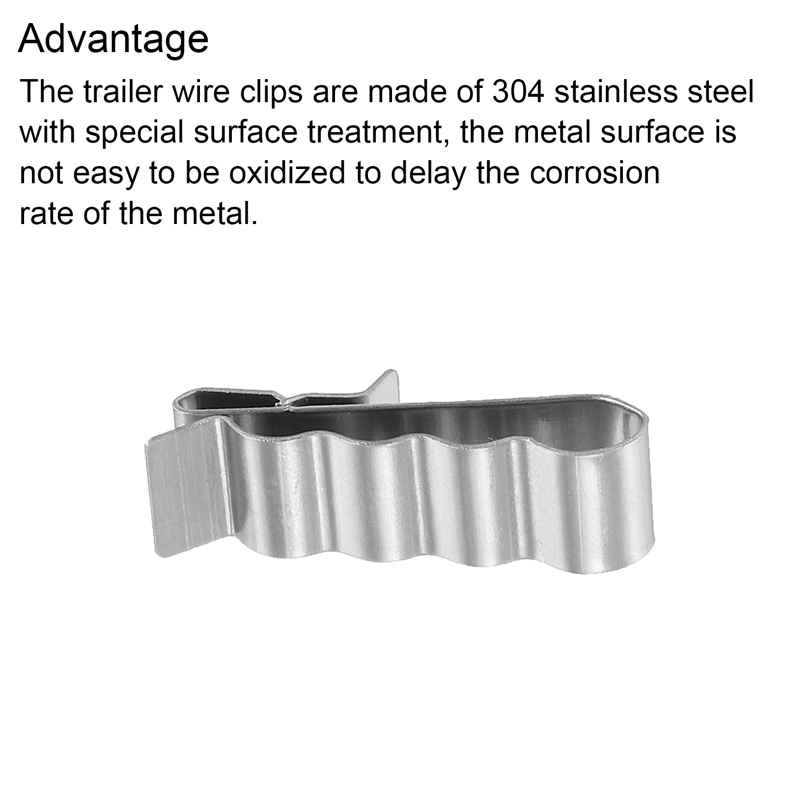 Unique Bargains Trailer Wire Clips Solar Panel Cable Clip 304 Stainless Steel L33mm 28pcs - Silver Tone