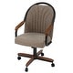 preview thumbnail 2 of 7, Casual Dining Barell Swivel and Tilt Rolling Dining Chair - 38"Hx221/2"Wx22"D - 38"Hx24"Wx22"D