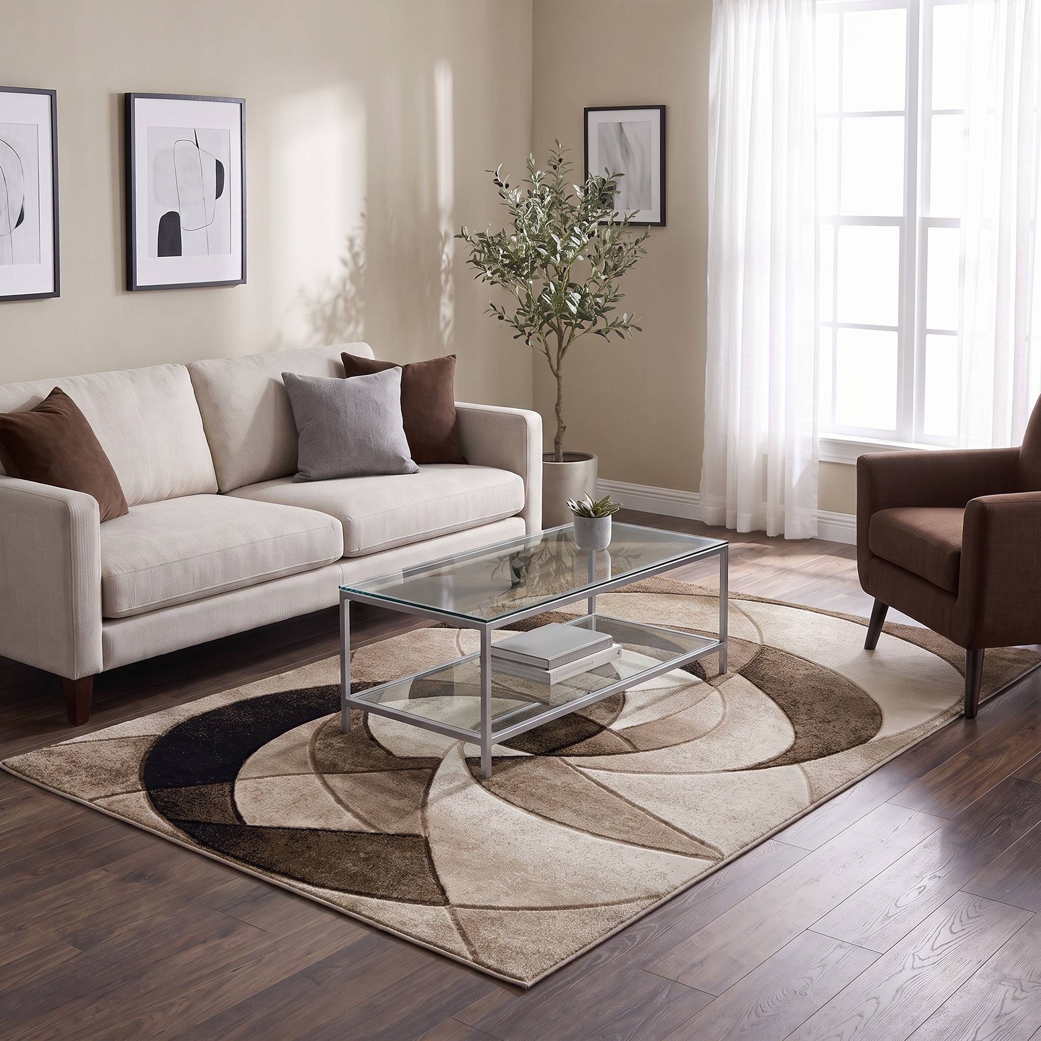MDA Rugs Alexia Collection Abstract Swirl Modern & Contemporary Area Rug