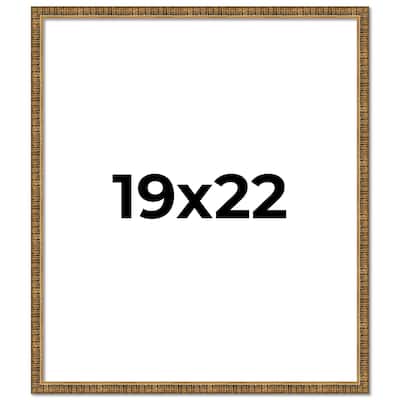 19x22 Frame Gold Solid Wood Picture Frame - Complete Modern Photo