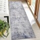 preview thumbnail 10 of 8, LOOM & LUXE Collection Silver/Blue Abstract Non-Shedding Area Rug