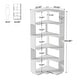 preview thumbnail 41 of 41, 6-Tier Corner Book Shelf, 64.9"Tall Freestanding Wood Industrial Bookcase Bookshelf