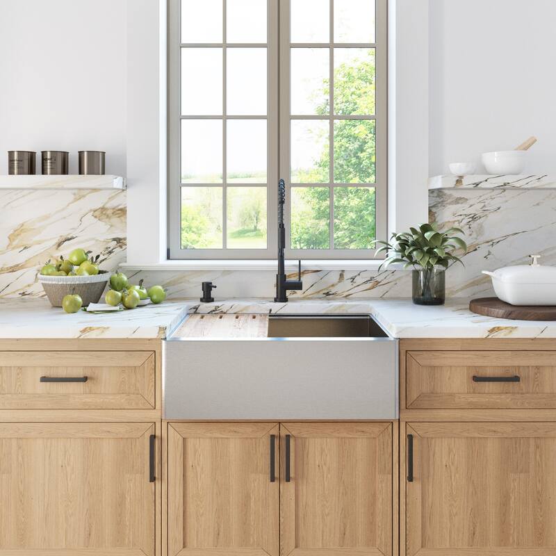 33" Self-Trimming RETRO-FIT Short Apro Stainless Steel Sink