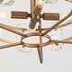 preview thumbnail 9 of 15, Industrial Modern 4-Light Metal Crystal Open Frame Drum Chandelier for Dining Room - 10-in H x 17.6-in D