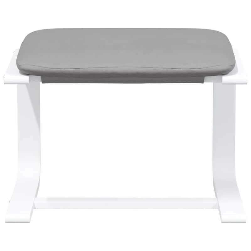 vidaXL Relaxing Chair with Footstool Cream Fabric - 20.1" x 16.1" x 15.7"