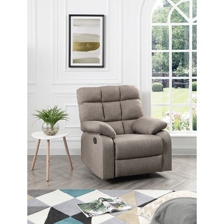 Grey Oversized Fabric Upholstered Rocker Recliner - Bed Bath & Beyond ...