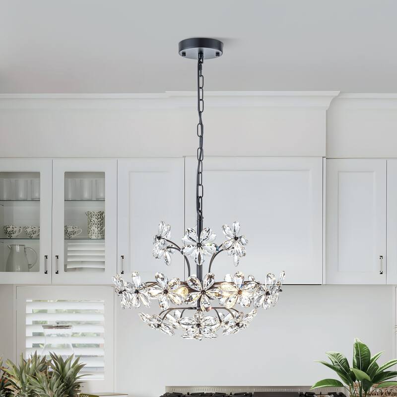 Starsky 6-Light Sputnik Flower Crystal Chandelier