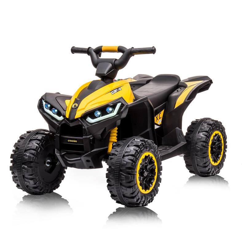 Kids ATV Ride on Toy 12V 4 Power Wheels for Kids - Yellow