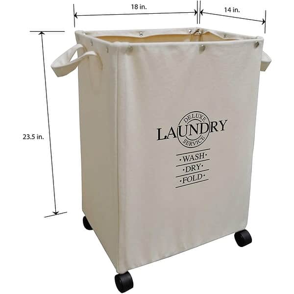 DesignStyles Set of 2 HEAVY DUTY Laundry Hampers on Wheels