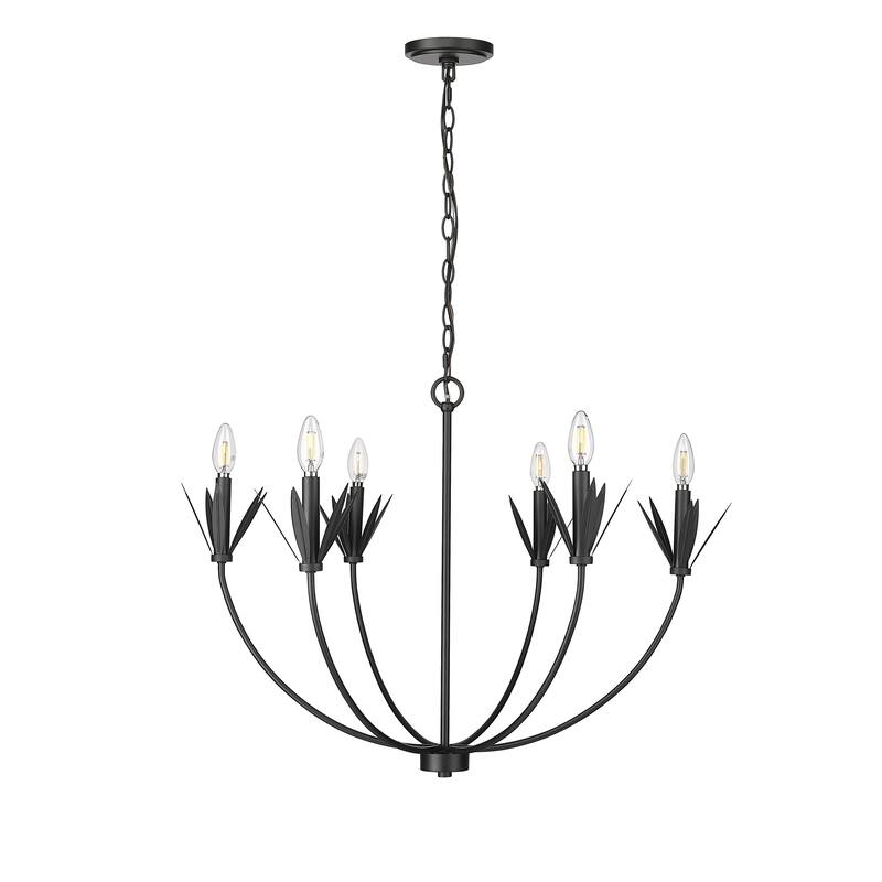 Millennium Lighting Primrose 6/8 Chandelier Ceiling Light - 8 Lights - Matte Black
