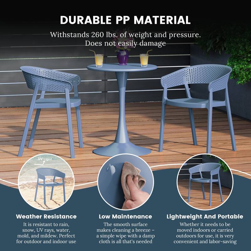 Frond and Form Outdoor Stacking Dining Armchair (Set of 2)