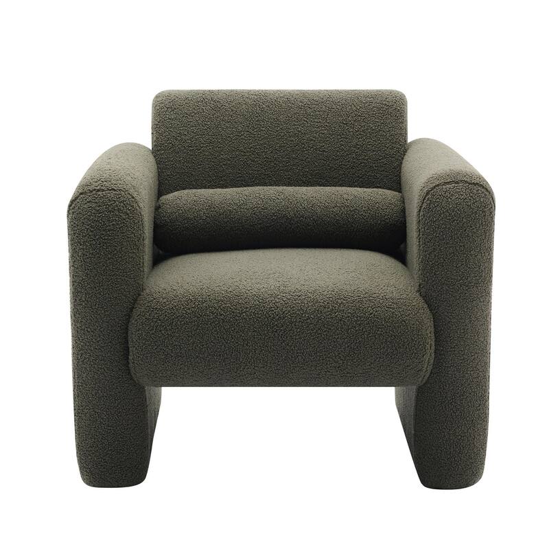 Modern Accent Arm Chair with Back and Pillow