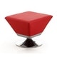 preview thumbnail 14 of 15, Manhattan Comfort Diamond Polished Chrome Swivel Ottoman