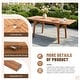 preview thumbnail 7 of 14, 9-Piece Extendable Patio Dining Set with Acacia Wood Table & 6 Breathable Mesh Chairs, Outdoor Furniture Set
