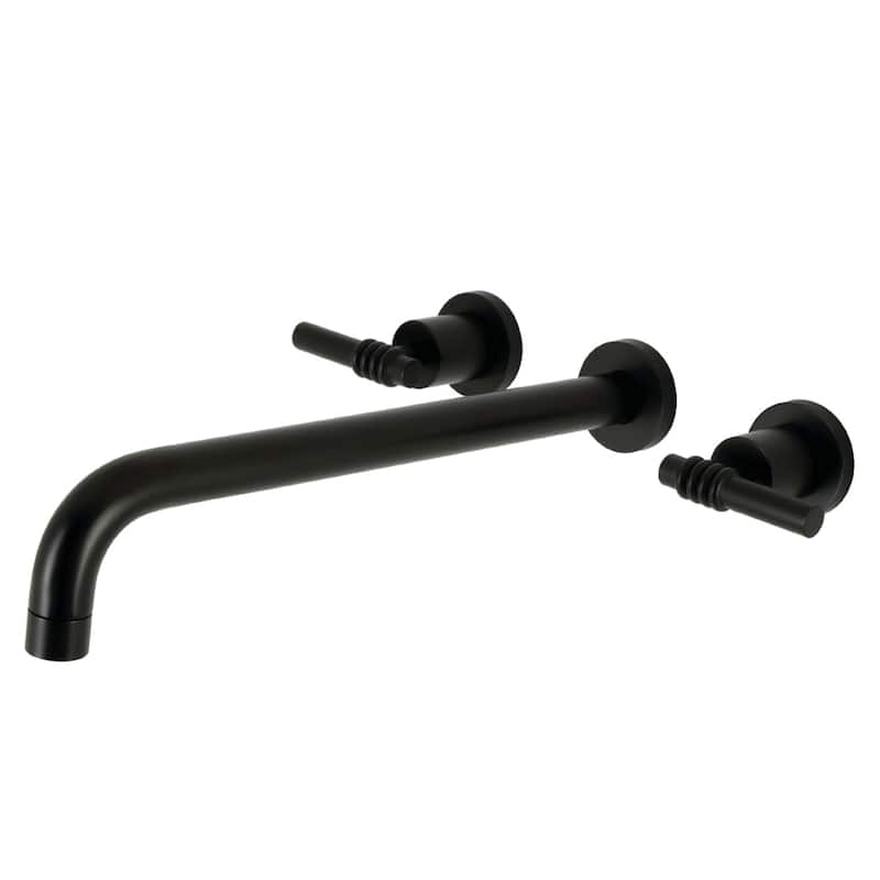 Milano 3-Hole Wall Mount Roman Tub Faucet - Matte Black