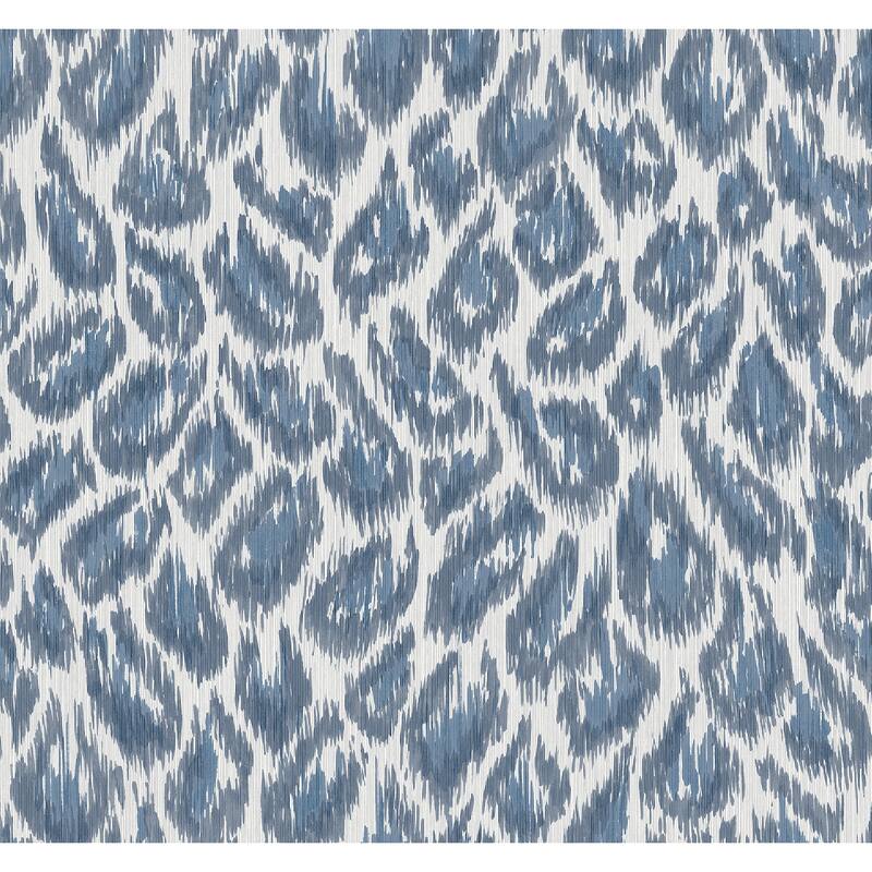 A-Street Prints Electra Blue Leopard Spot String Wallpaper