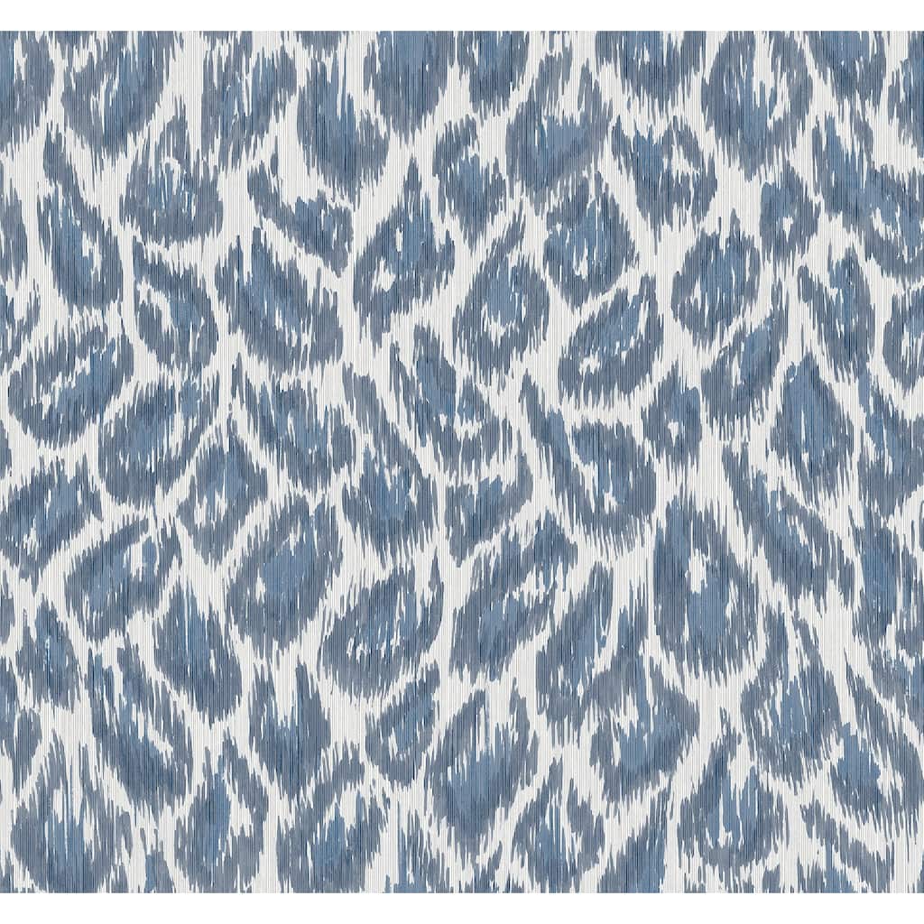 A-Street Prints Electra Blue Leopard Spot String Wallpaper