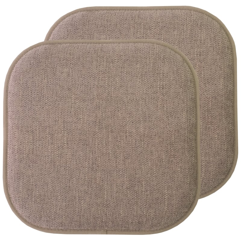 Sweet Home Collection Alexis Memory Foam Non Slip Back Chair Pad Cushion - 16"x16"