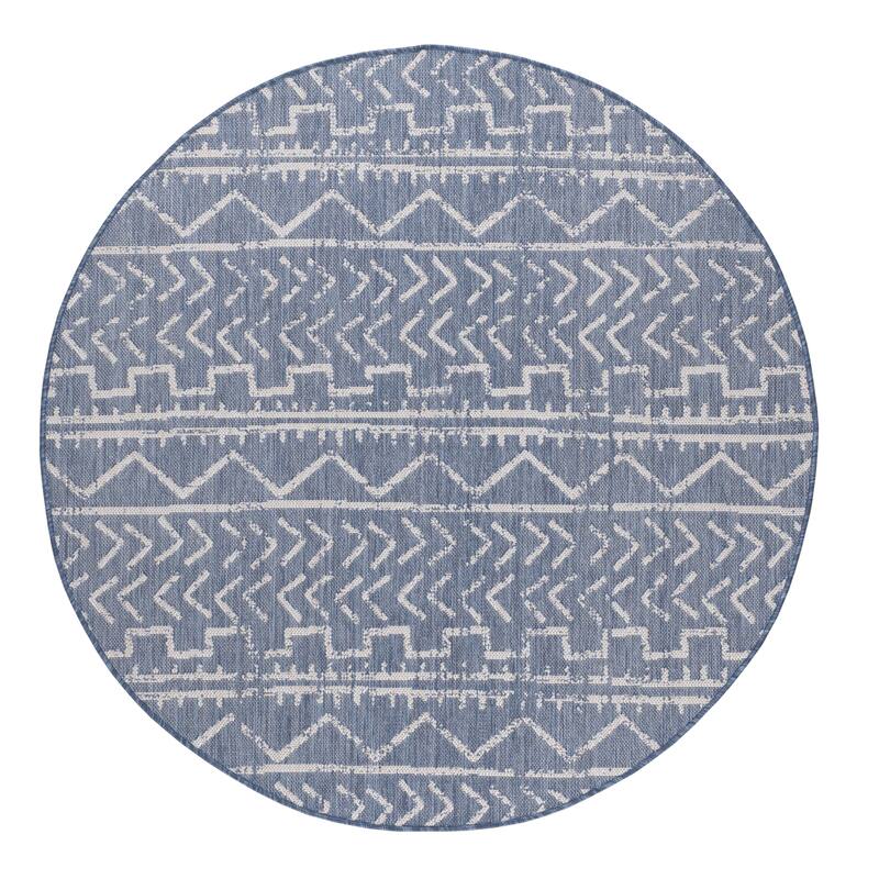 Beverly Rug Blue Trellis Indoor Outdoor Area Rug