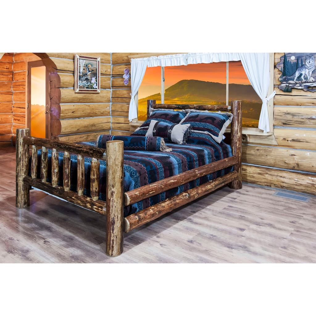 Montana Woodworks Glacier Country Collection Queen Bed, Stained & Lacquered Finish