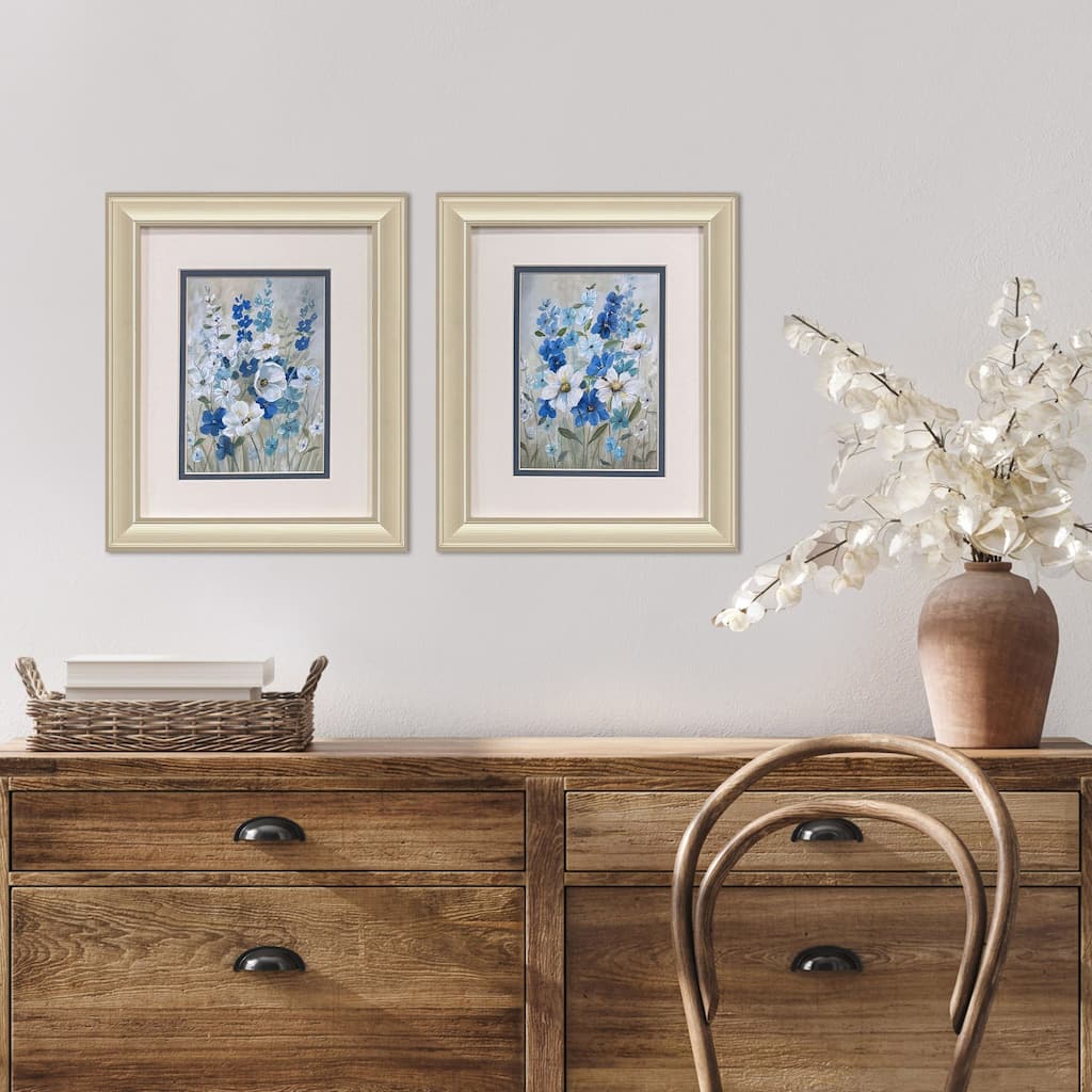 Paragon Blue Garden Framed Art - Set of 2