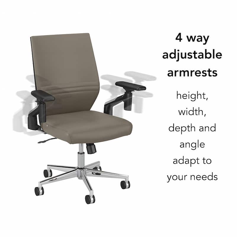Laguna Mid Back Leather Office Chair by Bush Business Furniture