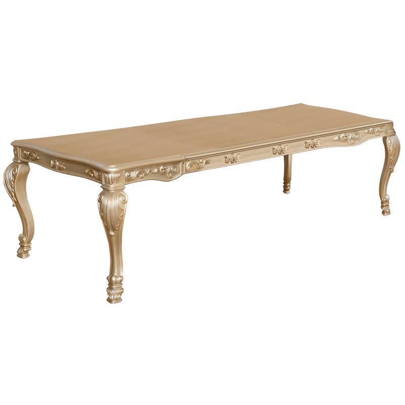 Miranda Collection Gold Finish Pedestal Dining Set