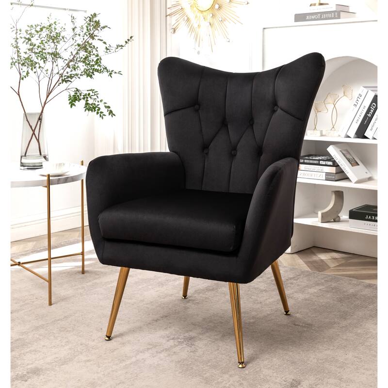 Mid Century Wingback Upholstered Accent Chair