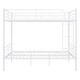preview thumbnail 14 of 25, Metal Full over Full Bunk Bed Frame with Ladder, Full-length Guardrail for Kids, Teens - Convertible into 2 Separate Full Beds
