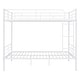 preview thumbnail 23 of 25, Minimalist Design Full Over Full Metal Bunk Bed with Ladder,Streamlined Frame and Full Length Gridded Guardrails