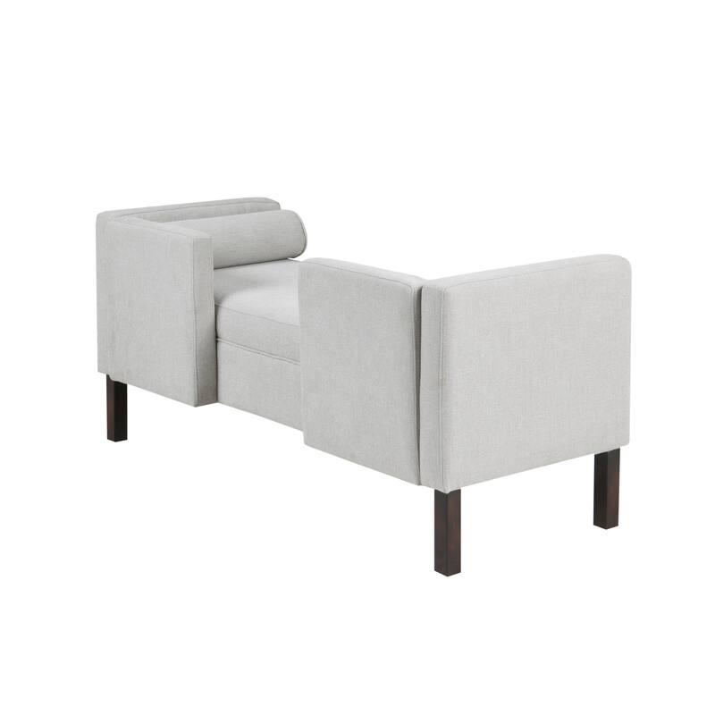 Madison Park Julie Upholstered Accent Bench - Gray