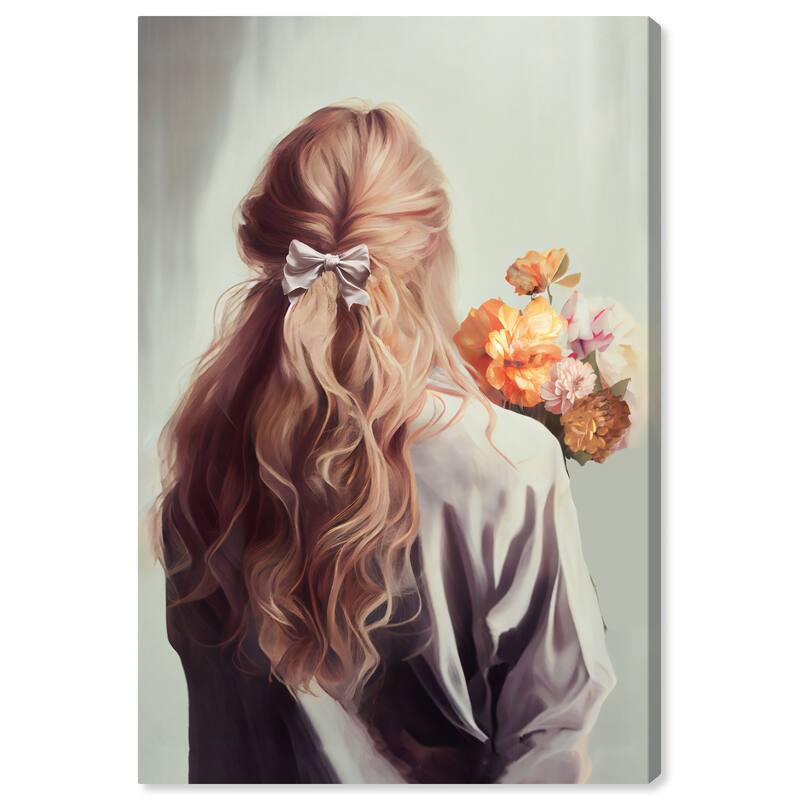 Wynwood Studio Fashion and Glam Ninfa Gray and Traditional Wall Art Canvas Print