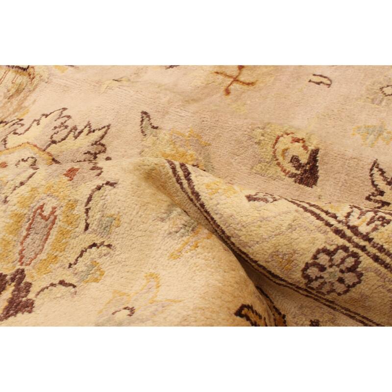 ECARPETGALLERY Hand-knotted Peshawar Oushak Tan Wool Rug - 9'0 x 12'4