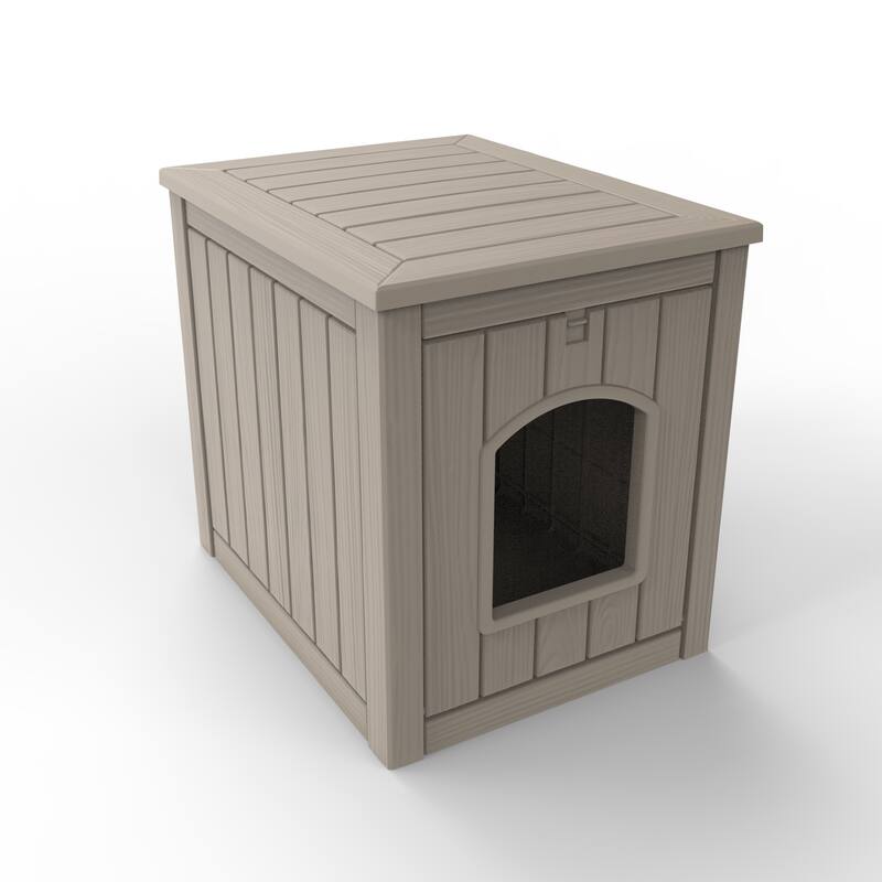 Weatherproof Resin Dog House for Indoor Outdoor Use