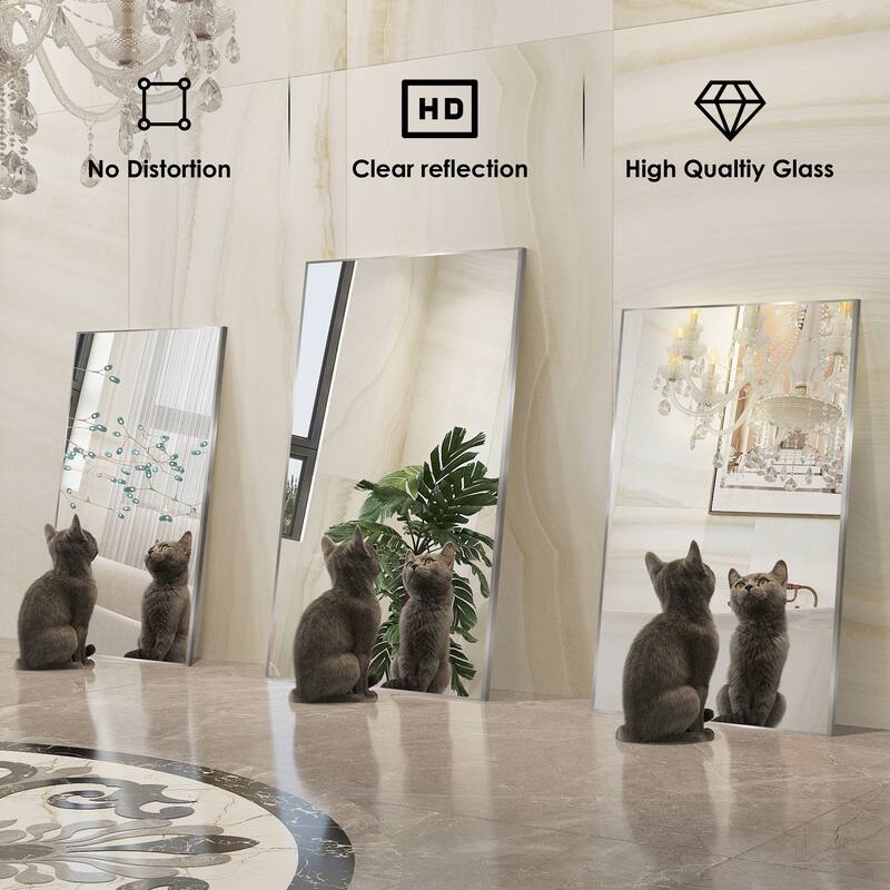 QuivaraView Wall Mounted Aluminum Frame Bathroom Vanity Mirror