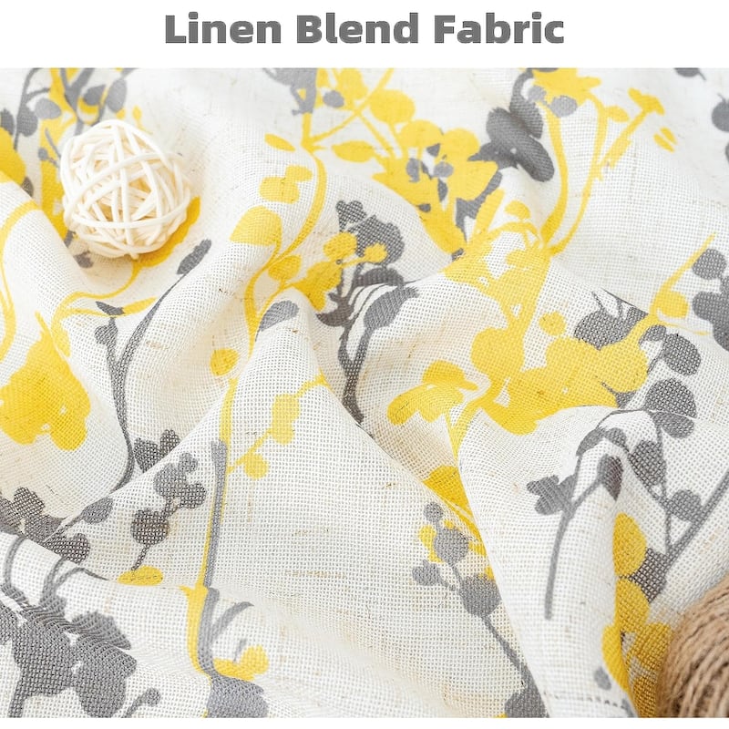 DriftAway Pinch Pleat Kitchen Curtains Linen Textured 30×36