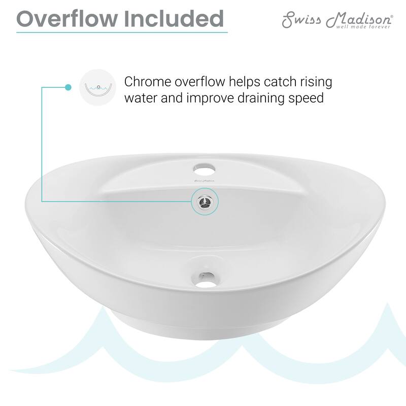 Ivy 23" Oval Ceramic Vessel Sink