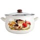preview thumbnail 1 of 5, STP Goods Mushrooms Belly Deep Enamel on Steel Casserole w/Glass Lid