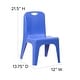 preview thumbnail 4 of 22, 10 Pack Plastic Stackable School Chair-11" Seat Height - 13.75"D x 12"W x 21.5"H