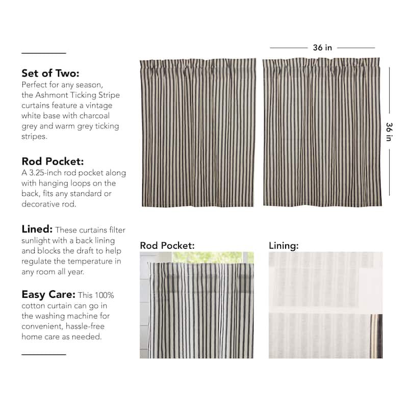 Ashmont Ticking Stripe Tier Set of 2 L36xW36