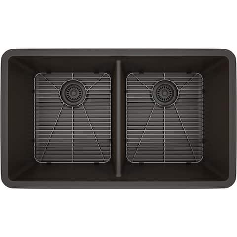 Lexicon Platinum Quartz 50/50 Double Equal Bowl Kitchen Sink