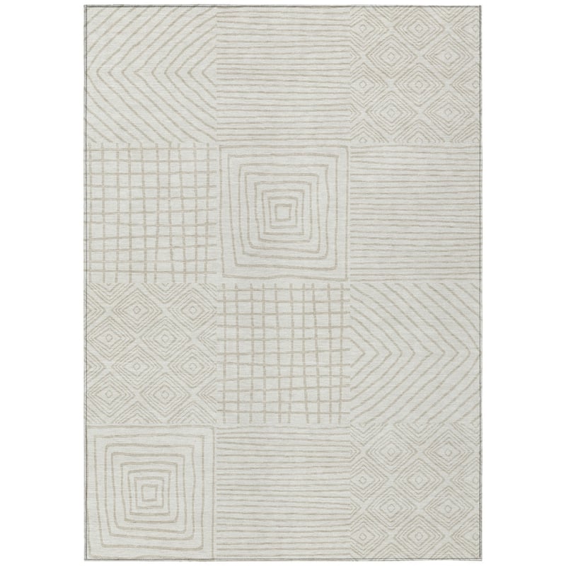HomeRoots Geometric Transitional Rectangle Outdoor Rug