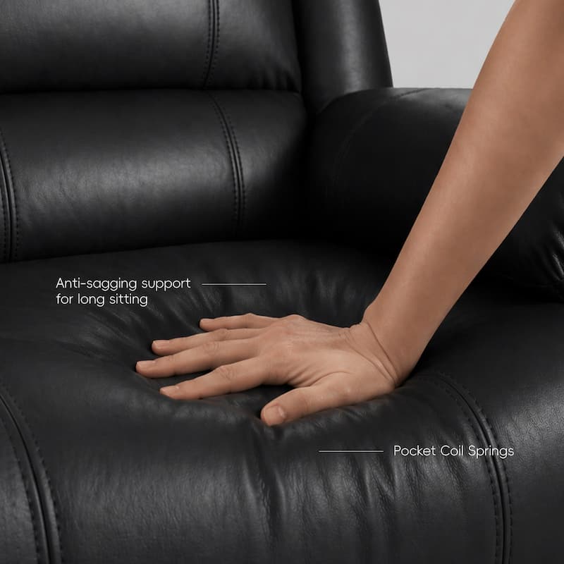 109" W Modern Contemporary Faux Leather 7 Piece Sectional Recliners