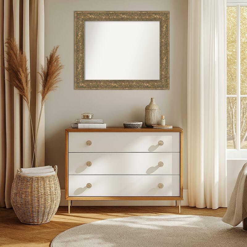 Luxe Non-Beveled Framed Wall Mirror