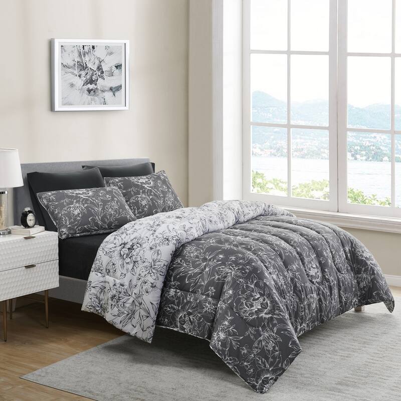 Wonderful Sophia 5-Piece Floral Pattern Comforter Set