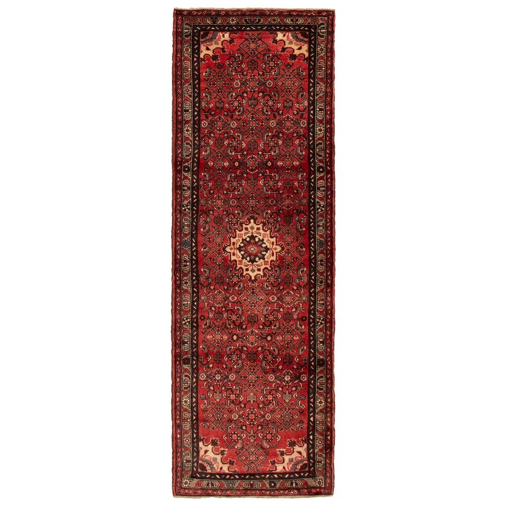 ECARPETGALLERY Hand-knotted Andelz Red Wool Rug - 3'1 x 9'5