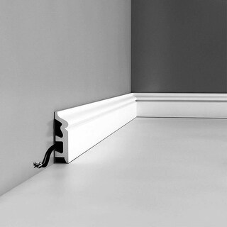 Orac Decor | High Impact Polystyrene Baseboard Moulding | Primed White ...