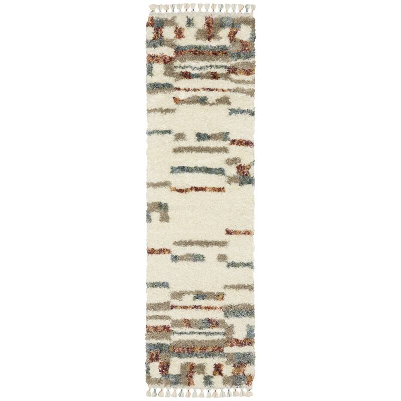 HomeRoots Abstract Modern Runner Area Rug